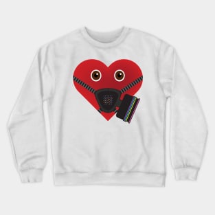 Masked Heart - Half Respirator Crewneck Sweatshirt